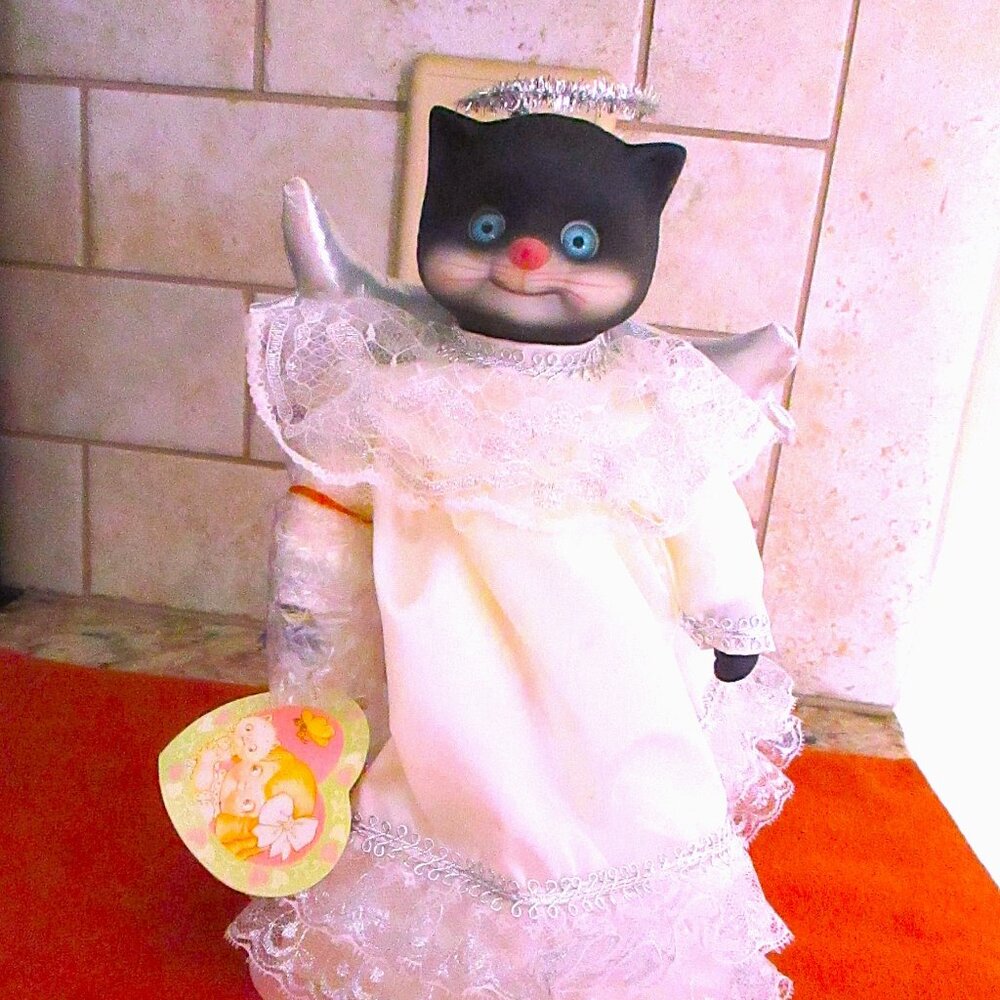 Goebel Dolly Dingle Angel Cat By Bette Ball Porcelain 8” #80/1000 Has Box New